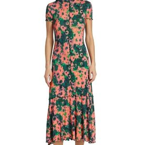 Proenza Scholer White Label Sunflower Print Midi Dress